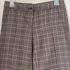 United Colors Of Benetton Plaid Pants - Black and Pink